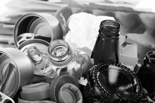 Van at a commercial waste pickup in Osterley